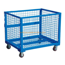 Welded Mesh Cage Mesh Wire Foldable Forklift Folding Metal Stacking Container Pallet Cage